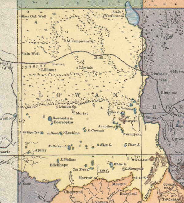 County of Lowan, Wimmera, 1885